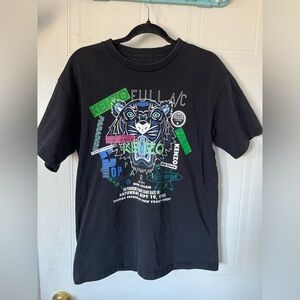 Kenzo Tiger Flyer-print Cotton JERSEY T-SHIRT IN 99 BLACK